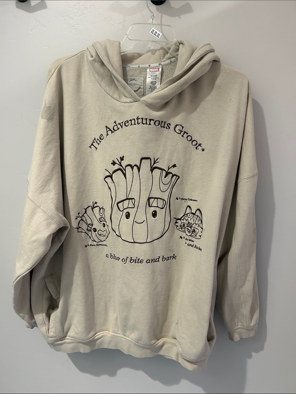 Marvel Cream 'The Adventurous Groot' Graphic Crewneck well loved!
